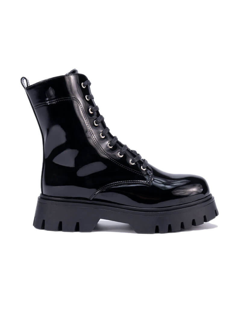 Bottines à lacets avec détail